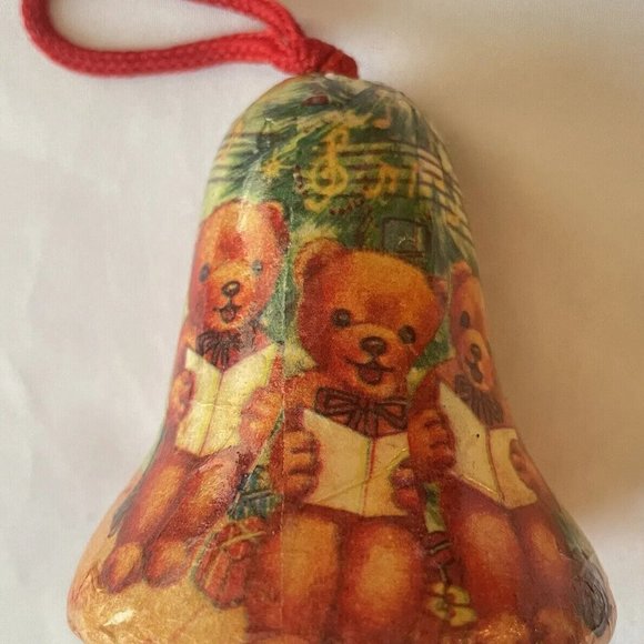 Vintage Victorian Old World Paper Mache Holiday Ornaments, set of 4 - Picture 9 of 13